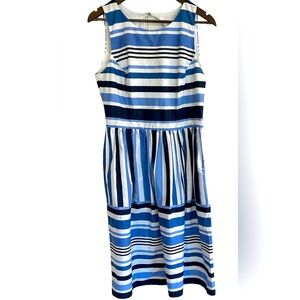 Vince Camuto blue striped  sleeveless dress women 10